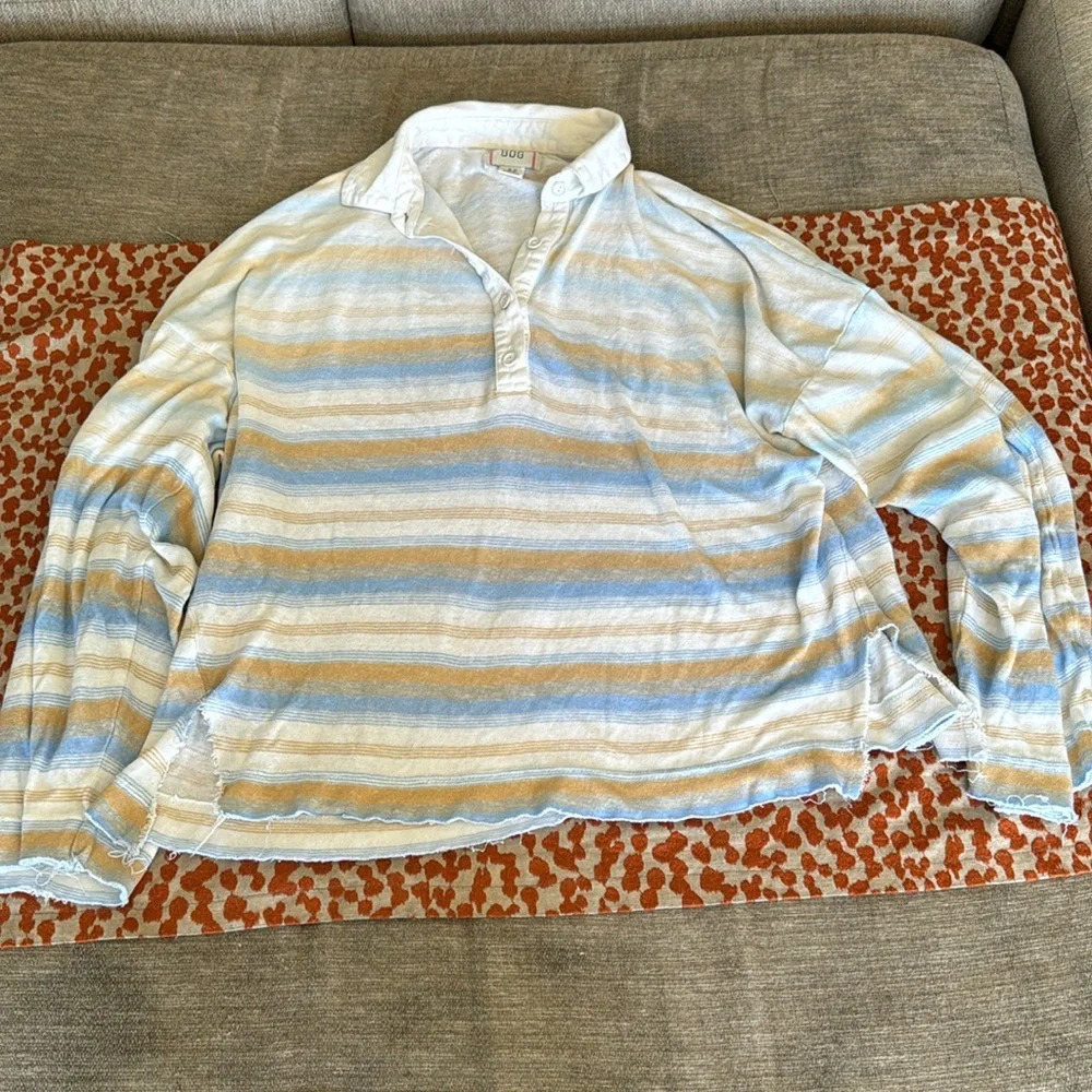 BDG Long Sleeve Shirt small Stripe Urban Outfitters 100% Cotton $59 oversized